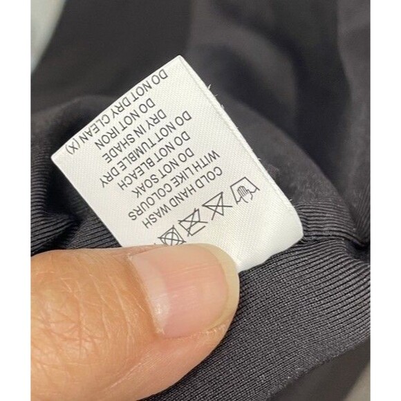 Meshki Gillian Recycled Nylon Long Sleeve Stretchy Dress In Black Size Medium - Picture 7 of 12